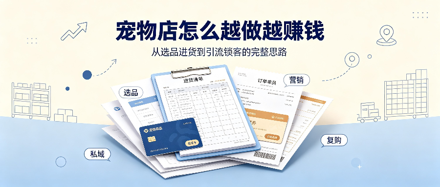 告别薄利内卷!宠物店低成本盈利打法,进货选品 + 营销裂变全教程